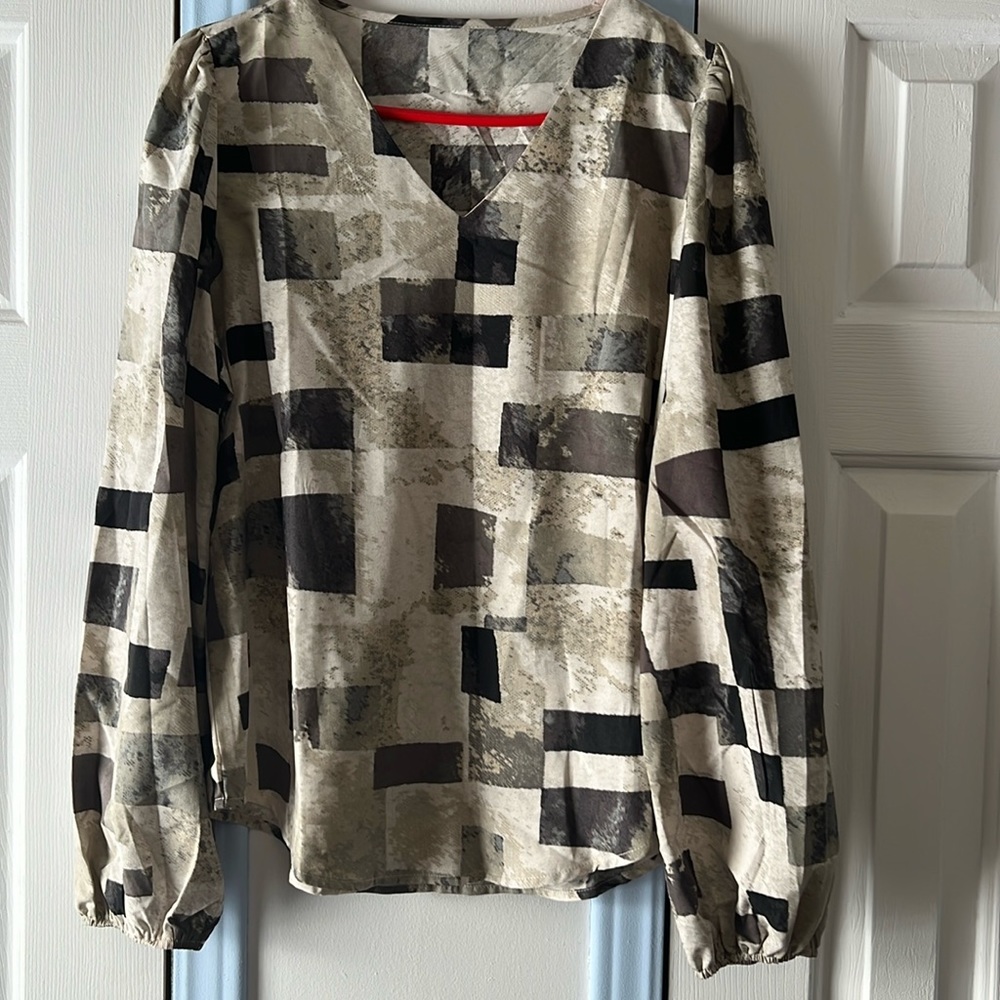 Women’s V neck silk blouse